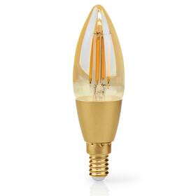 Chytrá žárovka Nedis SmartLife svíčka, Wi-Fi, E14, 470 lm, 4.9 W, Teplá Bílá (WIFILRF10C37)