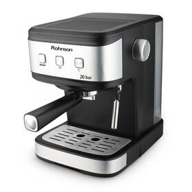 Espresso Rohnson R-987 černé/stříbrné - s kosmetickou vadou - 12 měsíců záruka
