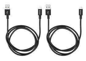 Kabel Verbatim USB/micro USB, 1m + 1m (48874) černý