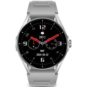 Chytré hodinky Aligator Watch AMOLED stříbrná barva
