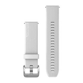 Garmin Quick Release (20 mm), bílý, leštěná stříbrná přezka