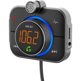 FM Transmitter AKAI FMT-95BT černý - zánovní - 24 měsíců záruka