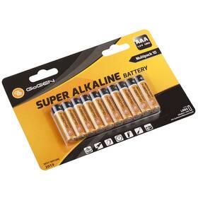 Baterie alkalická GoGEN SUPER ALKALINE AAA, LR03, blistr 10 ks (GOGR03ALKALINE10)