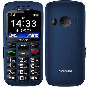 Mobilní telefon Aligator A670 Senior (A670BE) modrý - s kosmetickou vadou - 12 měsíců záruka