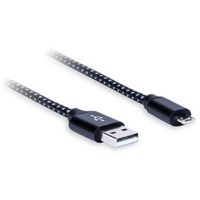 Kabel AQ USB/Micro USB, 2,4 A, 1m černá barva
