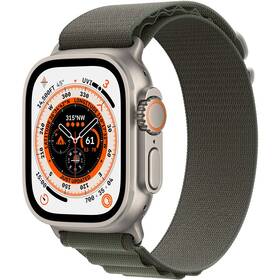 Chytré hodinky Apple Watch Ultra GPS + Cellular, 49mm pouzdro z titanu - zelený alpský tah - M (MQFN3CS/A)