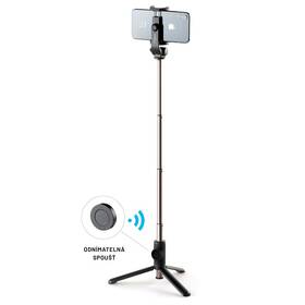 Selfie tyč FIXED Snap Lite s tripodem a bezdrátovou spouští (FIXSS-SNL-BK) černá