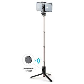 Selfie tyč FIXED Snap Lite s tripodem a bezdrátovou spouští černá barva
