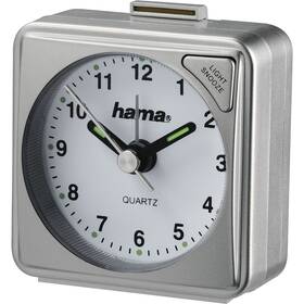 Budík Hama A50 stříbrná barva
