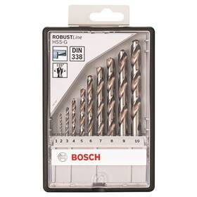 Sada vrtáků Bosch Robust Line HSS-G (10 ks) 
