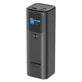 Powerbanka Canyon PB-2010, 27000mAh, 2x USB-C, 140W PD3.1, 1x USB-A QC 3.0, display černá barva
