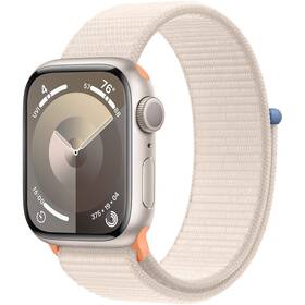 Chytré hodinky Apple Watch Series 9 GPS 41mm pouzdro z hvezdně bílého hliníku - hvězdně bílý provlékací sportovní řemínek (MR8V3QC/A)