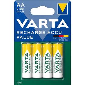Baterie nabíjecí Varta Value, HR06, AA, 2100mAh, Ni-MH, blistr 4ks 
