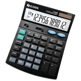 Kalkulačka Eleven CT666N, stolní s výpočtem DPH, dvanáctimístná (CT-666N) černá