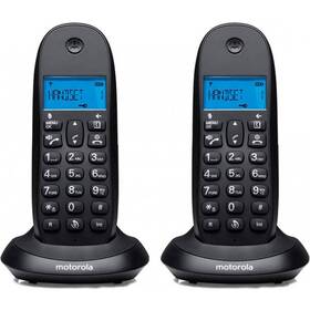 Domácí telefon Motorola C1002CB+ Duo černý - zánovní - 24 měsíců záruka