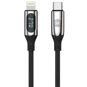 Kabel Forever USB-C/Lightning, s LCD, 27 W, 1 m (GSM171011) černý