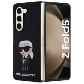 Kryt na mobil Karl Lagerfeld Liquid Silicone Ikonik NFT na Samsung Galaxy Z Fold 5 (KLHCZFD5SNIKBCK) černý