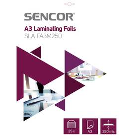 Laminovací fólie Sencor SLA FA3M250 A3, 250mic, 25ks (45011728)