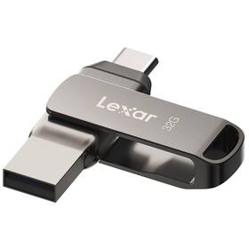 USB Flash Lexar JumpDrive D400 Dual, 32GB (LJDD400032G-BNQNG) šedý