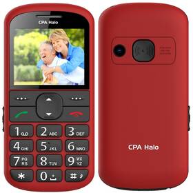 Mobilní telefon CPA Halo 21 Senior s nabíjecím stojánkem (CPA HALO 21 RED) červený - zánovní - 12 měsíců záruka
