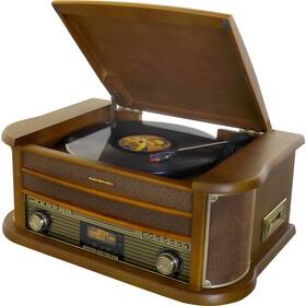 Radiopřijímač DAB+/CD Soundmaster NR565DAB hnědá barva
