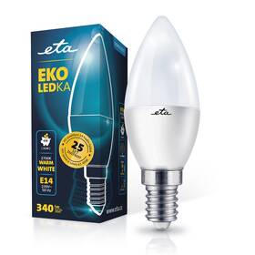 Žárovka LED ETA EKO LEDka svíčka 4W, E14, teplá bílá (ETAC37W4WW01)