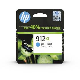 Inkoustová náplň HP 912XL, 825 stran (3YL81AE) azurová