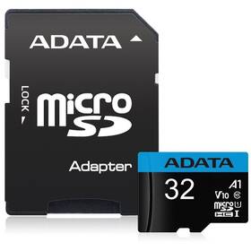 Paměťová karta ADATA Premier Micro SDHC 32GB UHS-I (85R/20W) + adaptér (AUSDH32GUICL10A1-RA1)