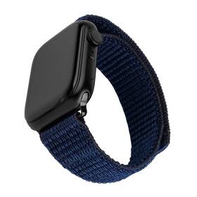 Řemínek FIXED Nylon Sporty Strap na Apple Watch 38/40/41mm modrá barva
