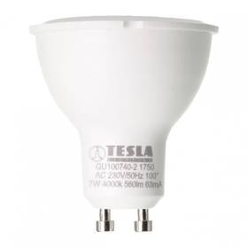 Žárovka LED Tesla bodová, 7W, GU10, studená bílá (GU100740-2)