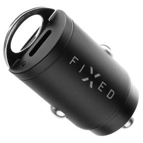 Adaptér do auta FIXED 2x USB-C, 30 W PD + Lightning MFi kabel 1,2 m (FIXCC30M-2CL-BK) černý
