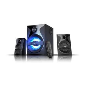 Reproduktory Fenda F&D F380X 2.1, bluetooth, rádio, USB, SD, dálkové ovládání (F380X) černé - zánovní - 12 měsíců záruka