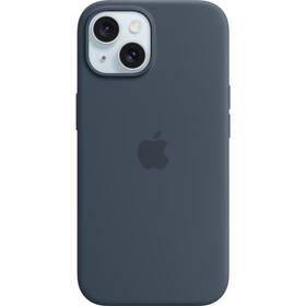 Apple Silicone Case s MagSafe pro iPhone 15 - bouřkově modrý