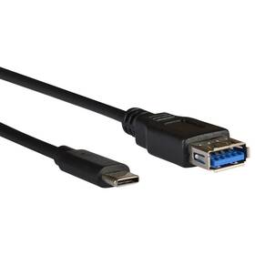 Kabel AQ USB 3.0 / USB-C, prodlužovací, 1,8m (xkci018) černý
