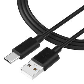 Kabel Tactical Smooth Thread USB-A/USB-C 12mm, 1 m černý