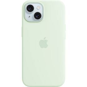 Kryt na mobil Apple iPhone 15 Silicone Case s MagSafe - světle mátový (MWNC3ZM/A)