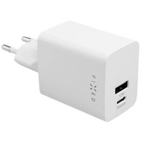 Nabíječka do sítě FIXED Mini, USB-C PD/USB, 45W bílá barva
