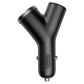 Adaptér do auta Baseus Y-type 2x USB + zapalovač, 3,4A černá barva
