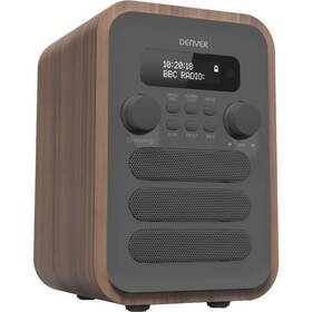 Radiopřijímač s DAB+ Denver DAB-48 šedá barva
