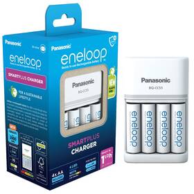 Nabíječka Panasonic Eneloop Smart-Quick Charger pro AA,AAA + 4x Panasonic Eneloop 2000mAh (K-KJ55MCD40E)