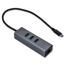 USB Hub i-tec Metal USB-C/3x USB 3.0 + 1x RJ45 (C31METALG3HUB) stříbrný