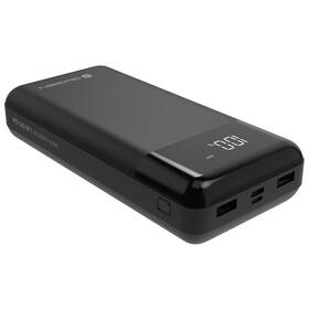 Powerbanka GoGEN 30000mAh, USB-C PD 20W, LCD černá barva
