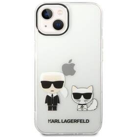 Kryt na mobil Karl Lagerfeld Ikonik Karl and Choupette na Apple iPhone 14 Plus (KLHCP14MCKTR) průhledný