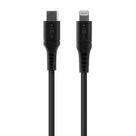 Kabel FIXED Liquid silicone USB-C/Lightning s podporou PD, MFi, 1,2m (FIXDLS-CL12-BK) černý - rozbaleno - 24 měsíců záruka