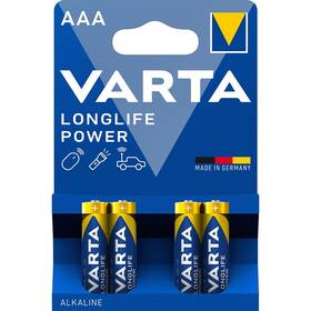 Baterie alkalická Varta Longlife Power AAA, LR03, blistr 4ks (4903121414)