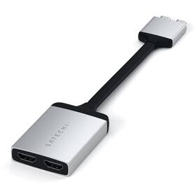 USB Hub Satechi USB-C Dual HDMI Adapter stříbrná - rozbaleno - 24 měsíců záruka