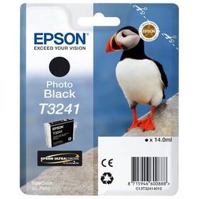 Inkoustová náplň Epson T3241, 14 ml - foto černá (C13T32414010)