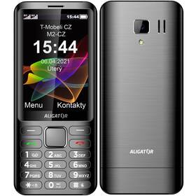 Mobilní telefon Aligator D950 Dual Sim (AD950AT) šedý - zánovní - 12 měsíců záruka