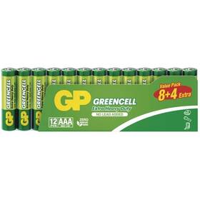 Baterie zinkochloridová GP Greencell AAA (R03), 12 ks (B1210F)