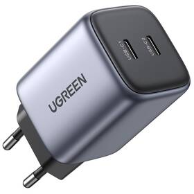Nabíječka do sítě UGREEN Nexode 2x USB-C PD, 45W (90573) šedá - rozbaleno - 24 měsíců záruka